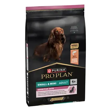 PURINA® PRO PLAN® SMALL & MINI ADULT SENSITIVE SKIN - RICHE EN SAUMON - Croquettes pour petit chien à la peau sensible
