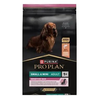 PURINA® PRO PLAN® SMALL & MINI ADULT SENSITIVE SKIN - RICHE EN SAUMON - Croquettes pour petit chien à la peau sensible