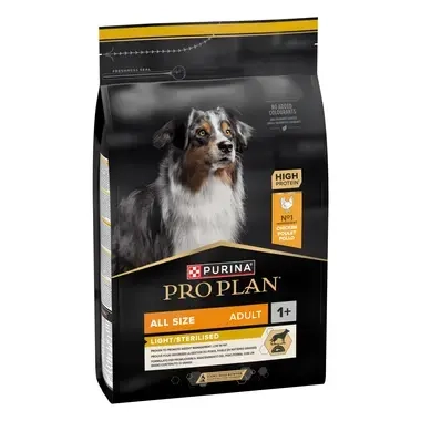 PURINA® PRO PLAN® ALL SIZE ADULT LIGHT / STERILISED  - RICHE EN POULET- Croquettes pour chien stérilisé ou en surpoids