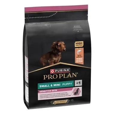 PURINA® PRO PLAN® SMALL & MINI PUPPY SENSITIVE SKIN - RICHE EN SAUMON - Croquettes pour chiot à la peau sensible