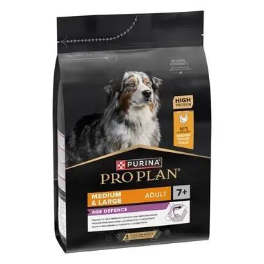 PURINA® PRO PLAN® MEDIUM & LARGE ADULT 7+ AGE DEFENSE - RICHE EN POULET - Croquettes pour chien senior de moyenne et grande t