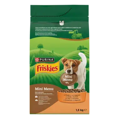 Friskies® Mini Menu Poulet - Croquettes pour petit chien