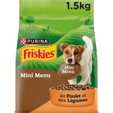 Friskies® Mini Menu Poulet - Croquettes pour petit chien