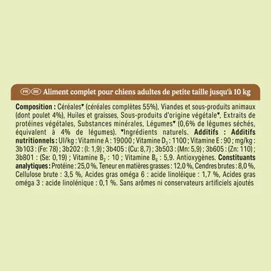 Friskies® Mini Menu Poulet - Croquettes pour petit chien