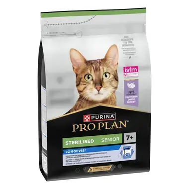 PURINA® PRO PLAN® Sterilised Senior LONGEVIS®  Riche en Dinde