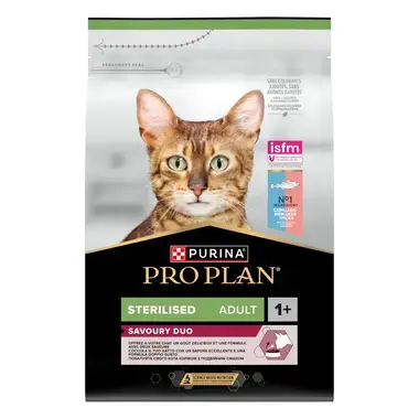 Purina® Pro Plan® Sterilised Adult 1+, Riche en Cabillaud et Truite