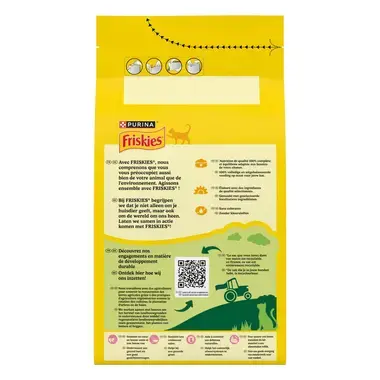 FRISKIES ® JUNIOR Pour CHATONS - Croquettes avec un délicieux mélange de Poulet et de Dinde avec du Lait