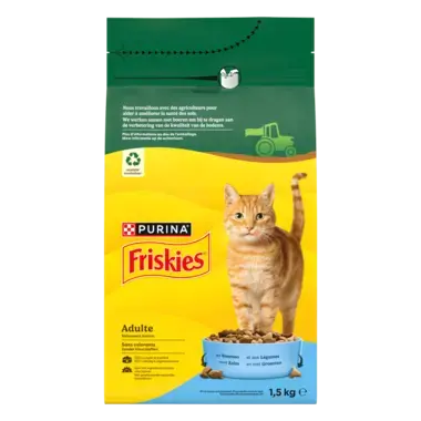 FRISKIES® CHAT ADULTE - Croquettes au Saumon et aux Légumes
