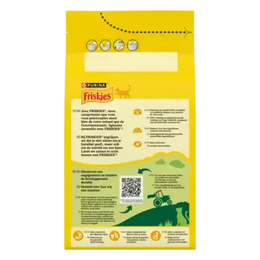 FRISKIES® CHAT ADULTE - Croquettes avec un délicieux mélange de Lapin et de Poulet avec des Légumes