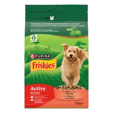 Friskies® Active - Croquettes au bœuf pour chien actif