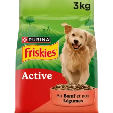 Friskies® Active - Croquettes au bœuf pour chien actif