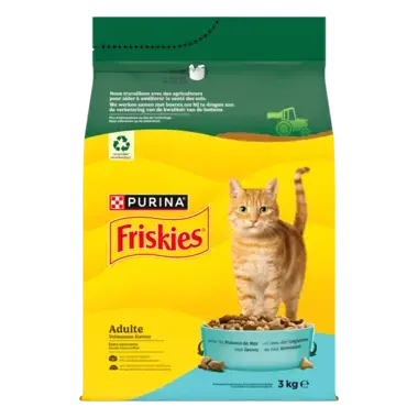 FRISKIES® CHAT ADULTE 3KG – Croquettes avec du Poisson de Mer et des Légumes