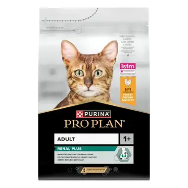 Purina® Pro Plan®  Adult RENAL PLUS, Riche en Poulet - Croquettes pour Chat aidant au maintien d'une bonne santé rénale
