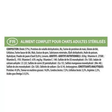 PRO PLAN LIVECLEAR Sterilised Adult 1+ à la Dinde