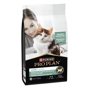 PRO PLAN LIVECLEAR Kitten <1 à la Dinde
