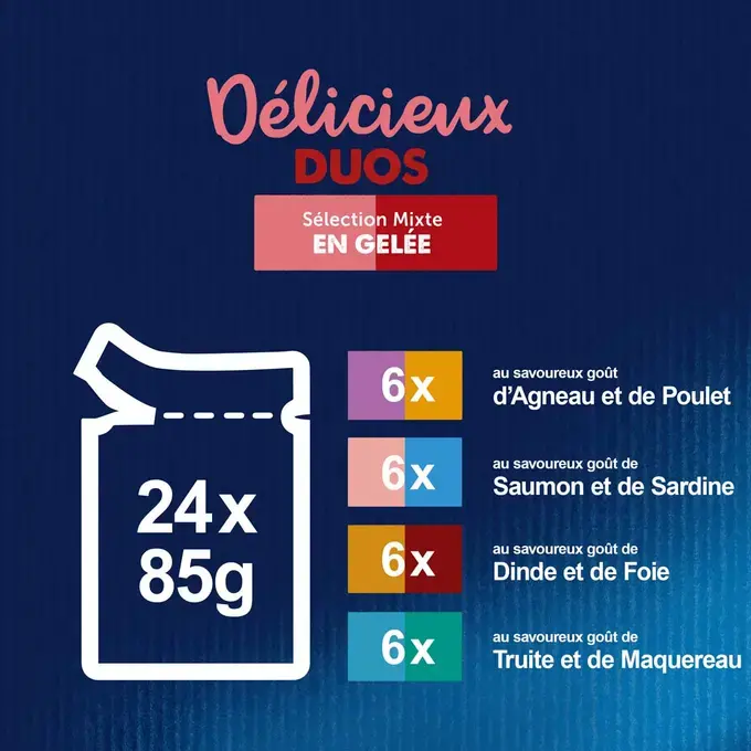 FELIX Tendres Effilés Délicieux Duos Sélection Mixte Recettes