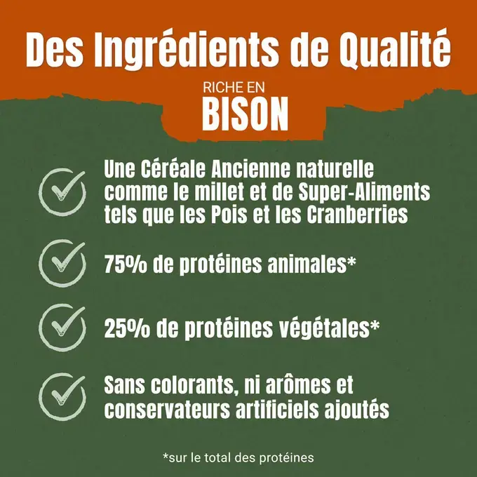 AdVENTuROS™ riche en Bison, avec céréale ancienne et super-aliments - Friandises pour Chien