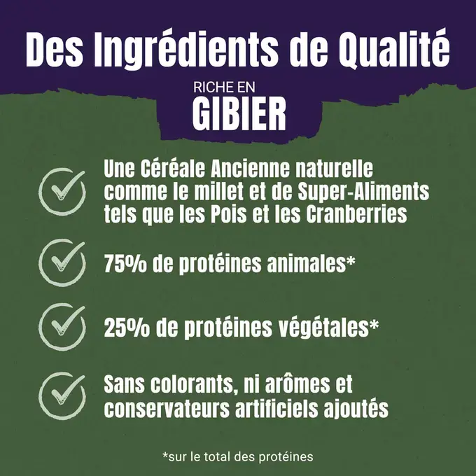 AdVENTuROS™ riche en Gibier, avec céréale ancienne et super-aliments - Friandises pour Chien