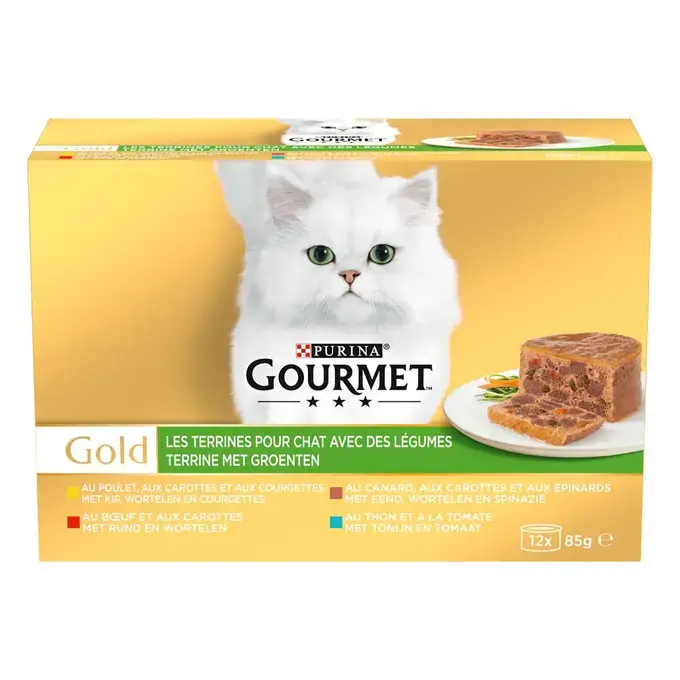 GOURMET® Gold Les Terrines avec Légumes - Boites pour chat