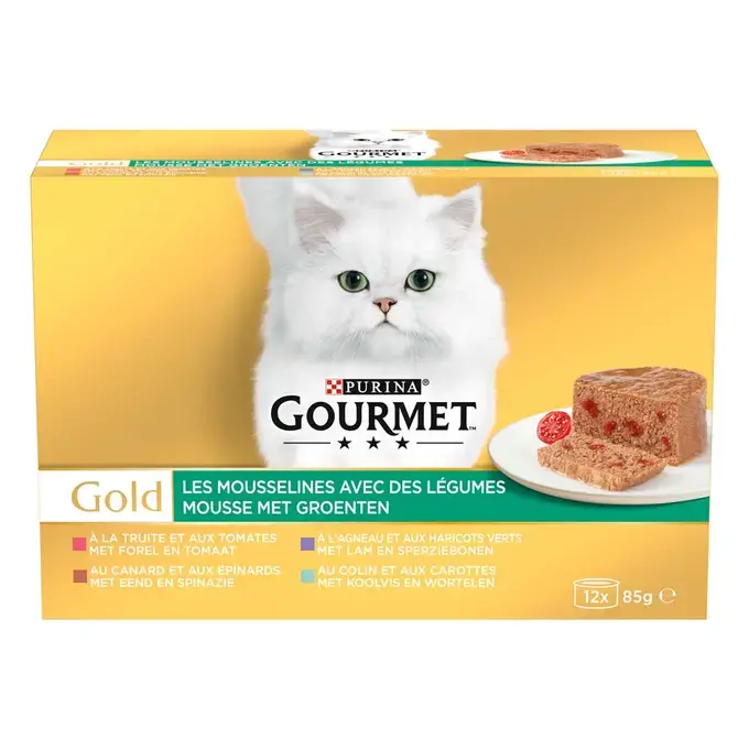GOURMET® Gold Les Mousselines avec Légumes - Boîtes pour chat