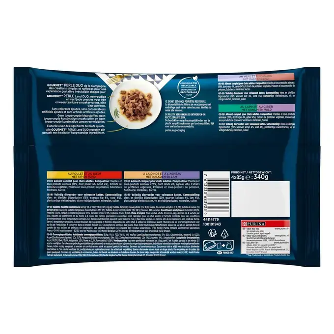 GOURMET® Perle Les Duos de Viandes - Sachets pour chat