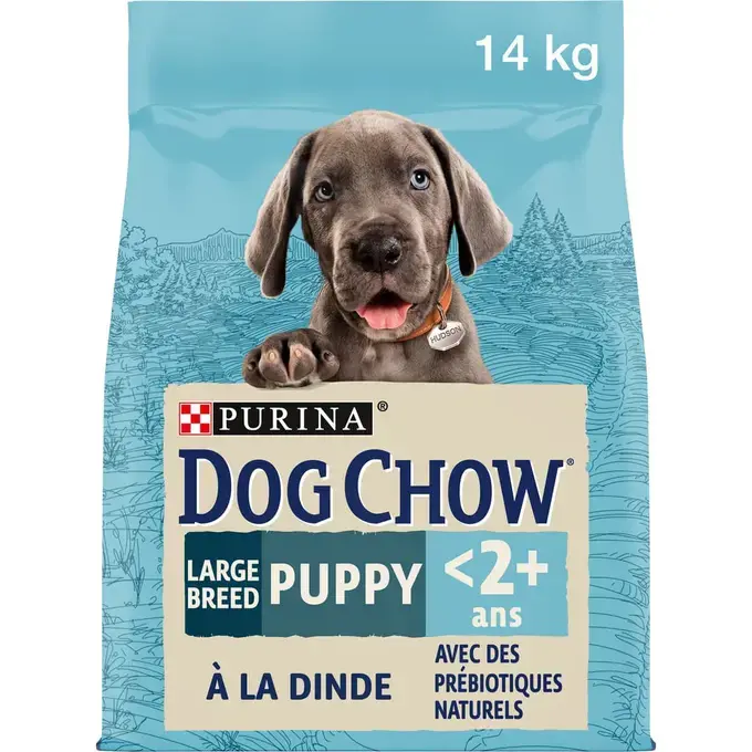 DOG CHOW® Large Breed Puppy (jusqu'à 2 ans)- Croquettes pour chiot à la Dinde