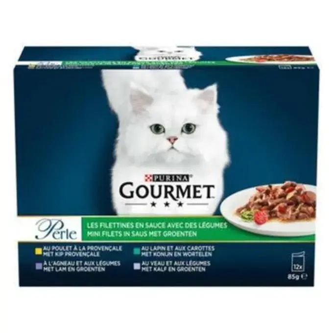 GOURMET® Perle Les Filettines en Sauce avec Légumes - Sachets pour chat