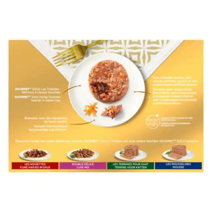 GOURMET® Gold Les Timbales avec Légumes - Boites pour chat