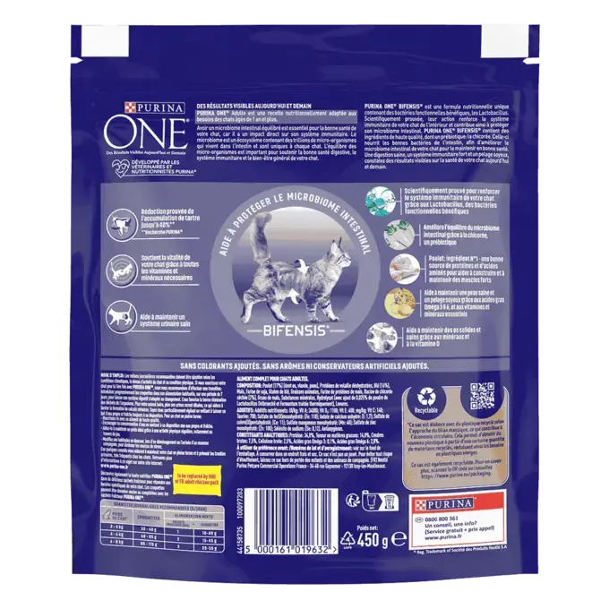 Purina ONE® - Croquettes pour Chat Adulte au Poulet et aux Céréales
