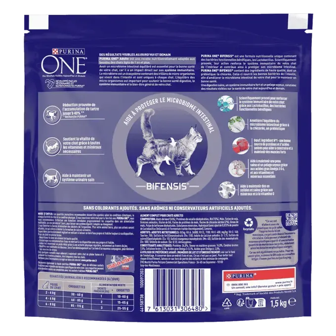 Croquettes Purina One complète au bœuf Adulte