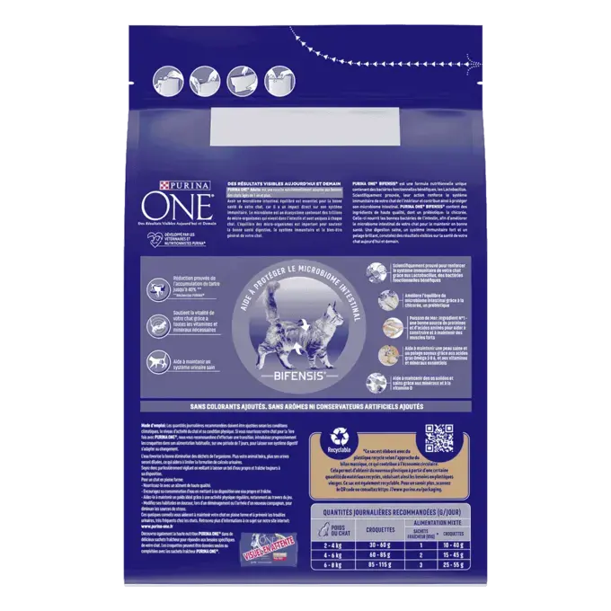 Purina ONE® - Croquettes pour Chat Adulte au Poisson et aux Céréales