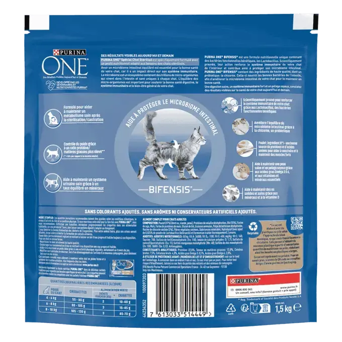 Purina ONE® - Croquettes pour Chat Stérilisé au Poulet 1,5kg