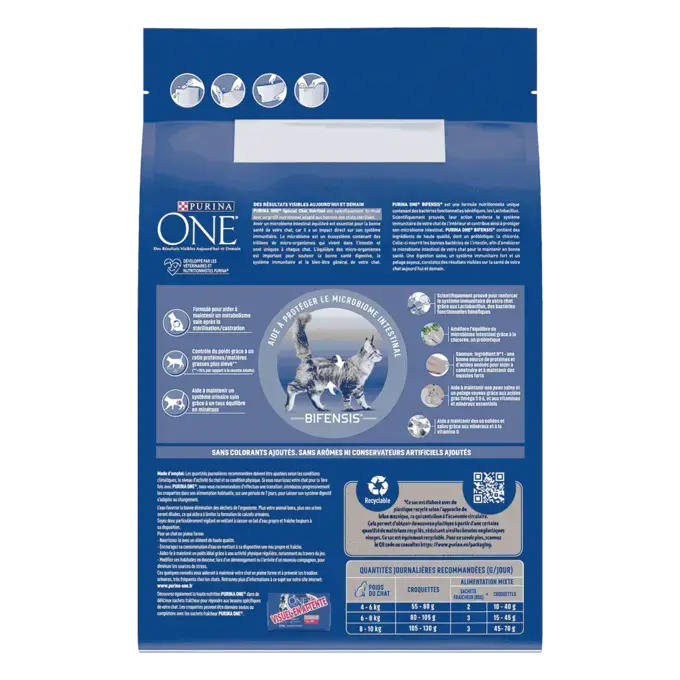 Purina ONE® - Croquettes pour Chat Stérilisé au Saumon et au Blé 3kg