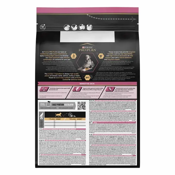 PURINA® PRO PLAN® MEDIUM & LARGE ADULT 7+ SENSITIVE SKIN - RICHE EN SAUMON - Croquettes pour chien senior à la peau sensible