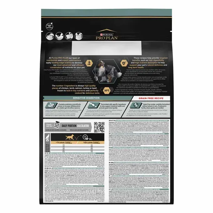 PURINA® PRO PLAN® MEDIUM & LARGE ADULT SENSITIVE DIGESTION GRAIN FREE - RICHE EN DINDE - Croquettes sans céréales pour grand 