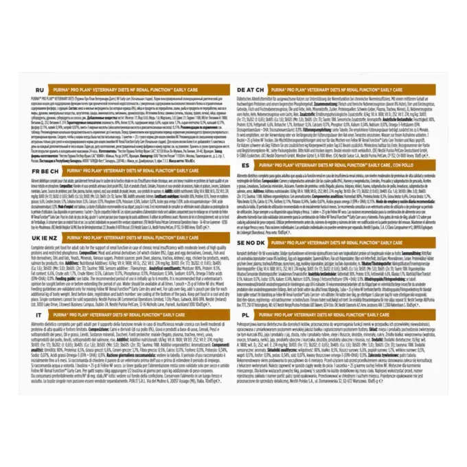 Purina® Pro Plan® Veterinary Diets Feline NF Renal Function Early Care - Sachets pour Chat souffrant d'Insuffisance Rénale en