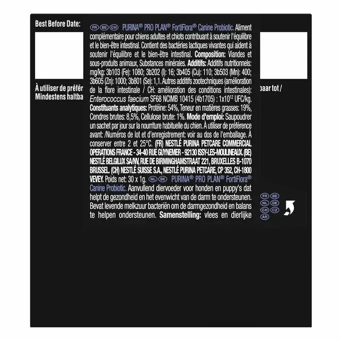 PURINA® PRO PLAN® Canine FortiFlora® - Supplément probiotique pour chien