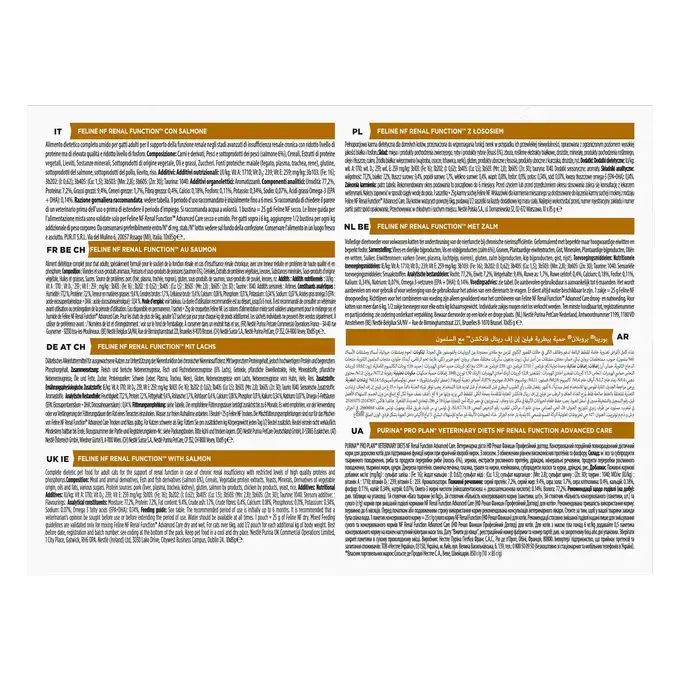 Purina Pro Plan Veterinary Diets Feline NF Renal Function - Sachets pour Chat souffrant d'Insuffisance Rénale au Saumon