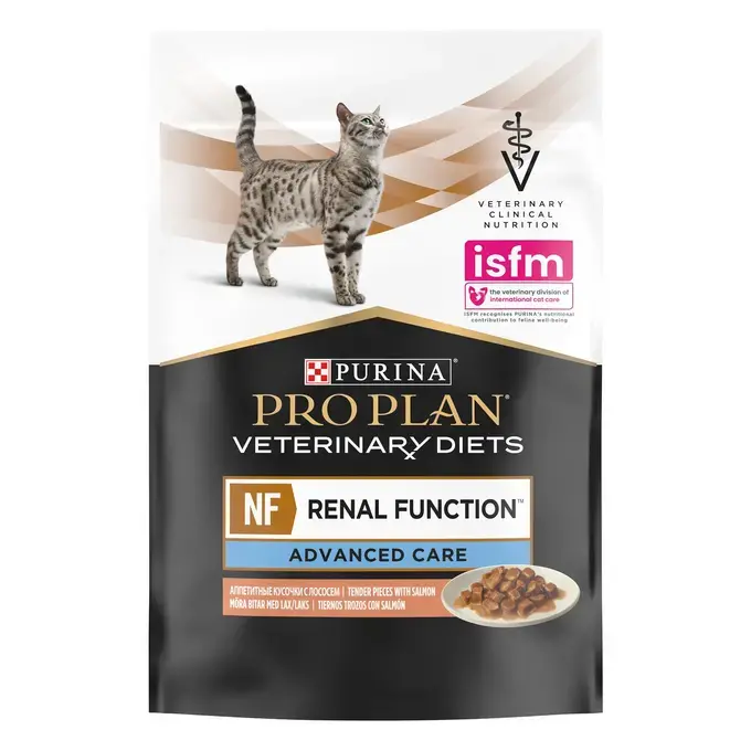 Purina Pro Plan Veterinary Diets Feline NF Renal Function - Sachets pour Chat souffrant d'Insuffisance Rénale au Saumon