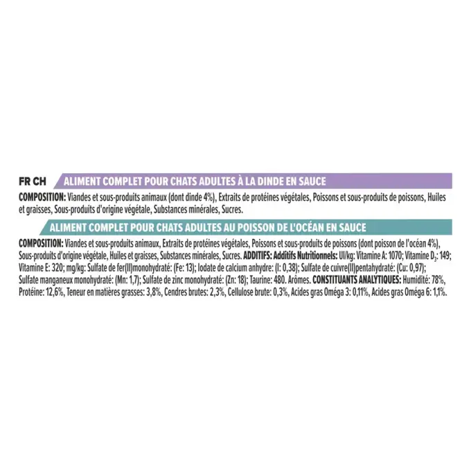 PRO PLAN® MULTIVARIÉTÉ DELICATE DIGESTION DINDE & POISSON DE l’OCEAN EN SAUCE