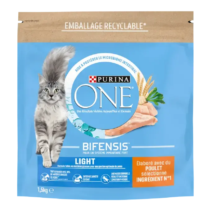Purina ONE® - Croquettes Light pour Chat en Surpoids au Poulet et au Blé 1.5kg