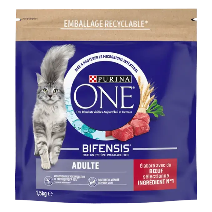 Purina® ONE® - Croquettes pour Chat Adulte au Boeuf et aux Céréales