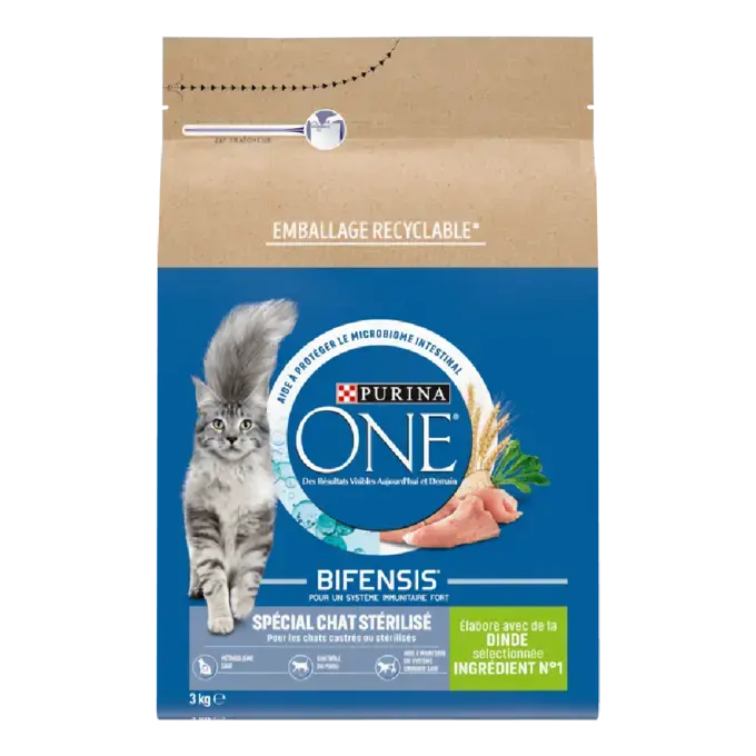 Purina ONE® - Croquettes pour Chat Stérilisé à la Dinde