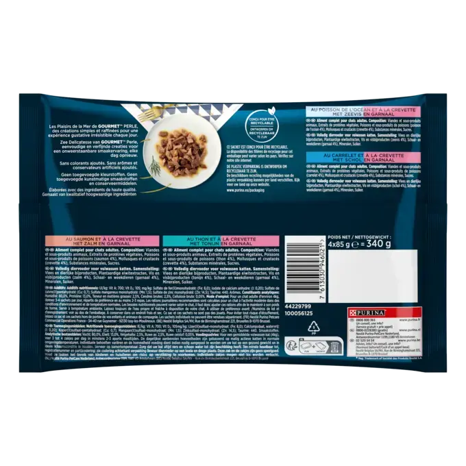 GOURMET® Perle Les Plaisirs de la Mer - Sachets pour chat