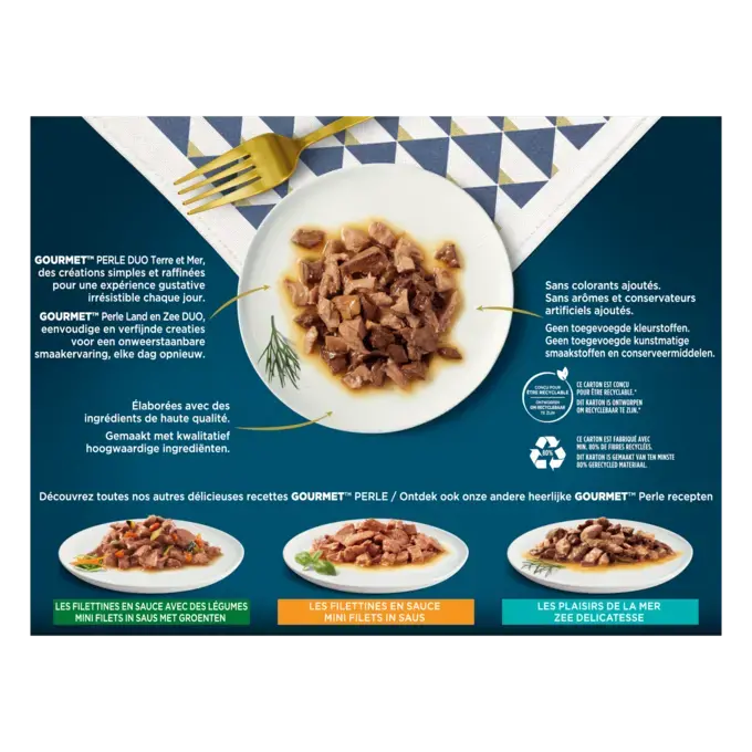 GOURMET® Perle Les Filettines en Sauce - Sachets pour chat