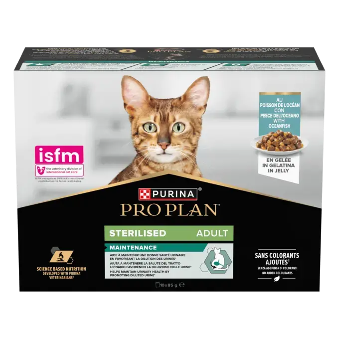 " PRO PLAN® STERILISED MAINTENANCE émincés au Poisson de l'Océan en gelée"