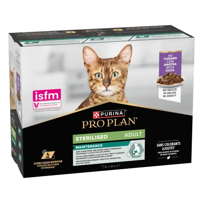PURINA® PRO PLAN® Adult STERILISED MAINTENANCE au Canard en Sauce