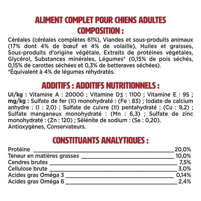 FIDO® CROQ' & TENDRE® Délicieux Duo de Bœuf & Volaille aux Légumes - Croquettes pour Chien