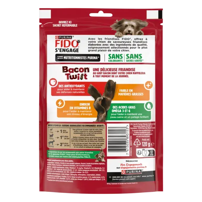 MHI friandises chien bacon twist