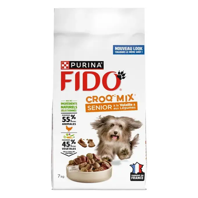 FIDO® CROQ’ MIX® Adulte Au Poulet & aux Légumes - Croquettes pour Chien